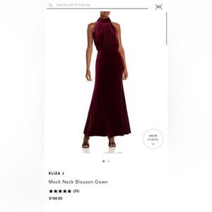 Eliza J - Red Velvet Gown